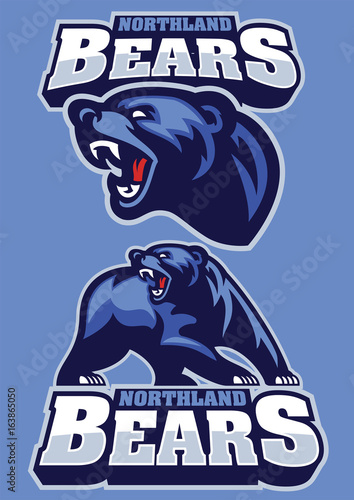 angry grizzly bear mascot