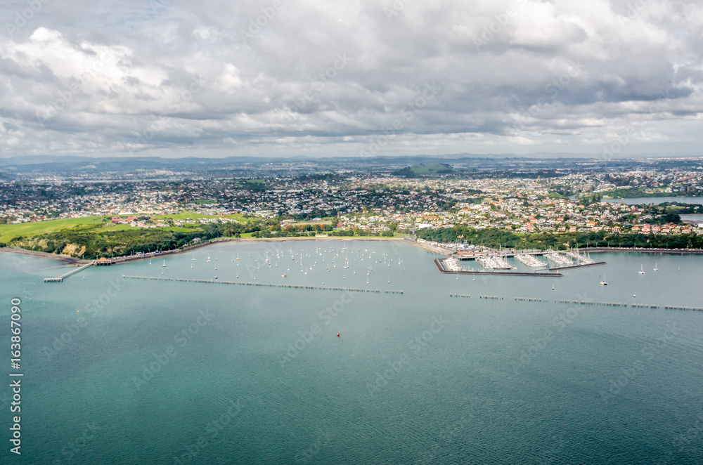 Aerial view of the Auckland city, New Zealand
