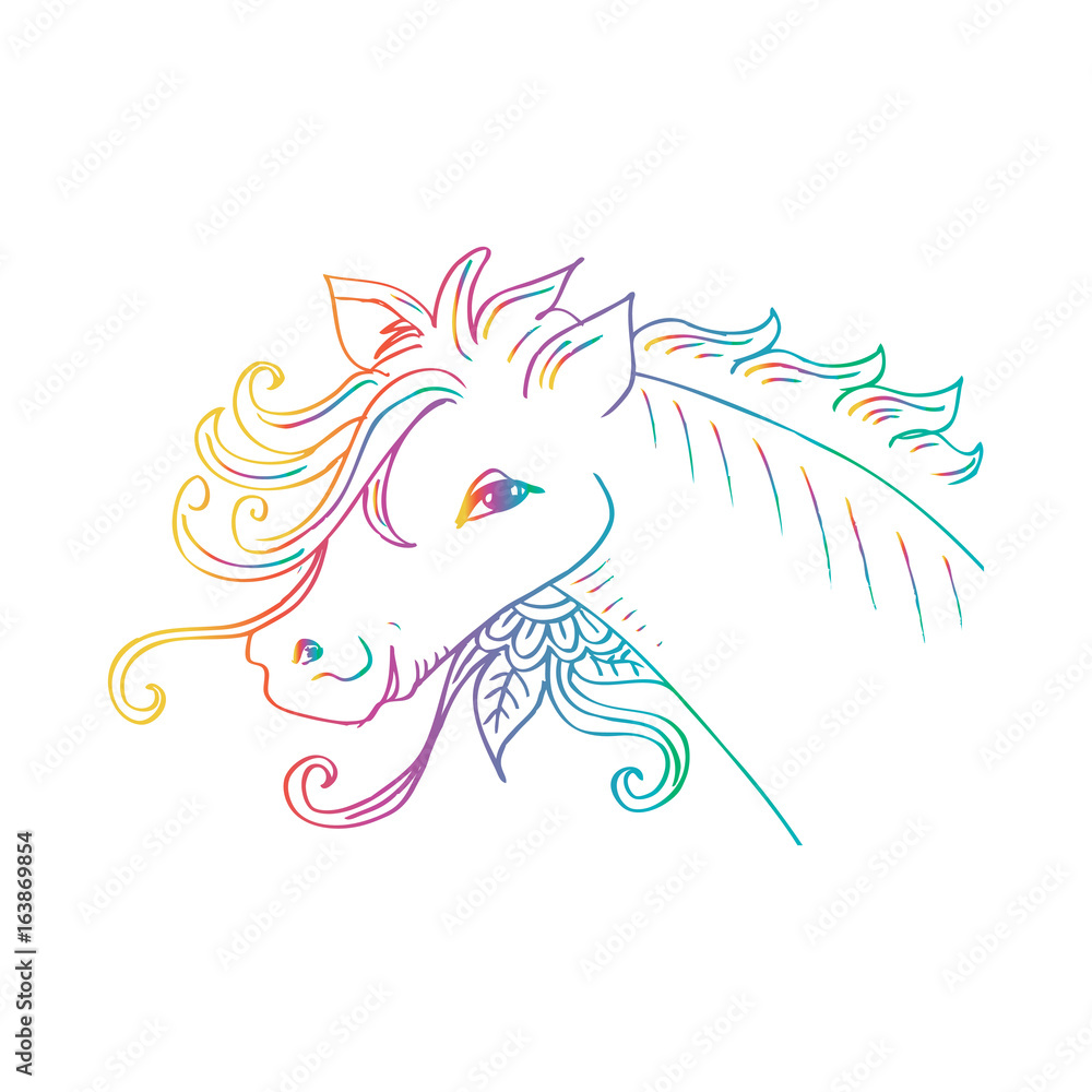 Fototapeta premium Sketchy of a horse