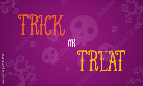 Halloween trick or treat card