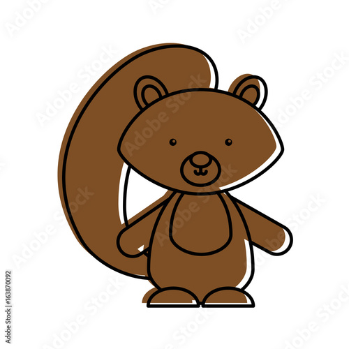 cute and tender chipmunk vector illustration design