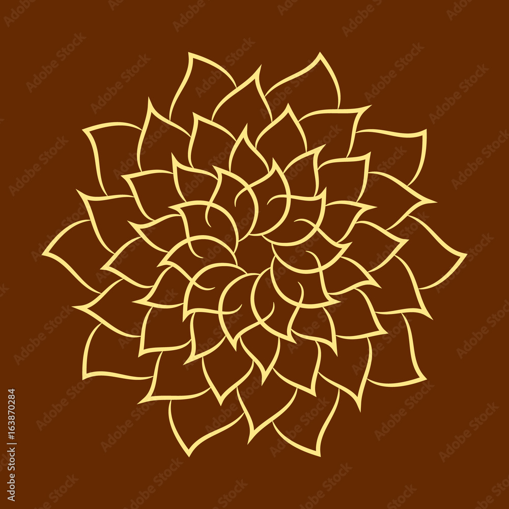 Mandala ornament. Round template. Decorative element can be used for greeting card, wedding invitation, yoga poster, coloring book.. Doodle emblem. Mandala ornament. Round template. Decorative element can be used for greeting card, wedding invitation, yoga poster, coloring book.. Doodle emblem.