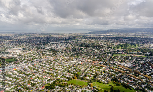 Fototapeta Naklejka Na Ścianę i Meble -  Aerial view of Auckland city, New Zealand