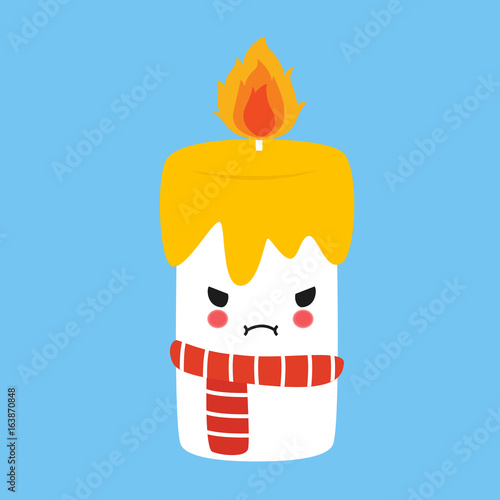 adorable angry candle emoji, with its fire blazing