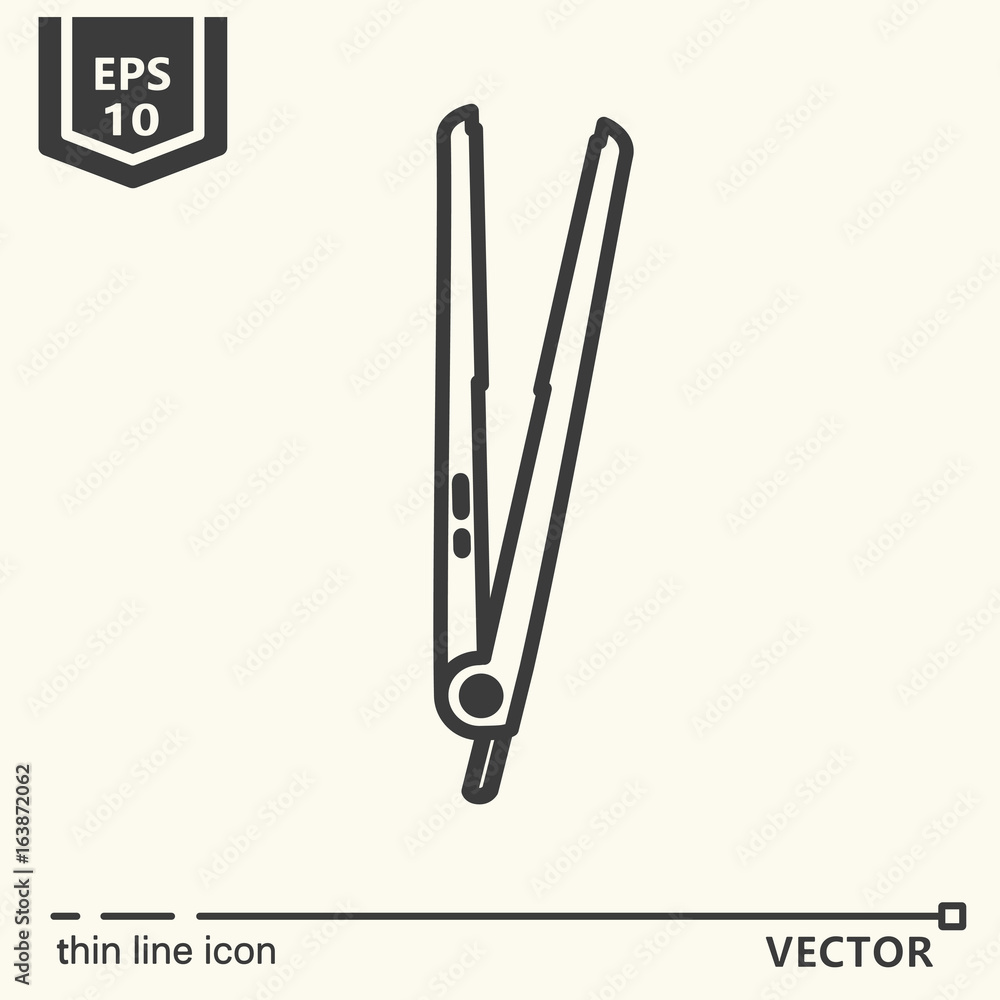 Obraz premium Thin line icon - straightener