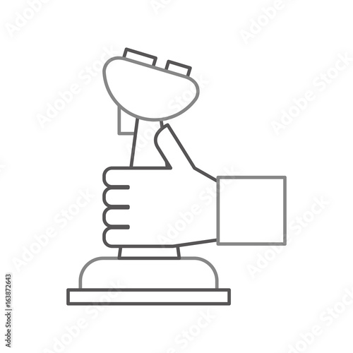 hands human with Drone remote control icon vector illustration design