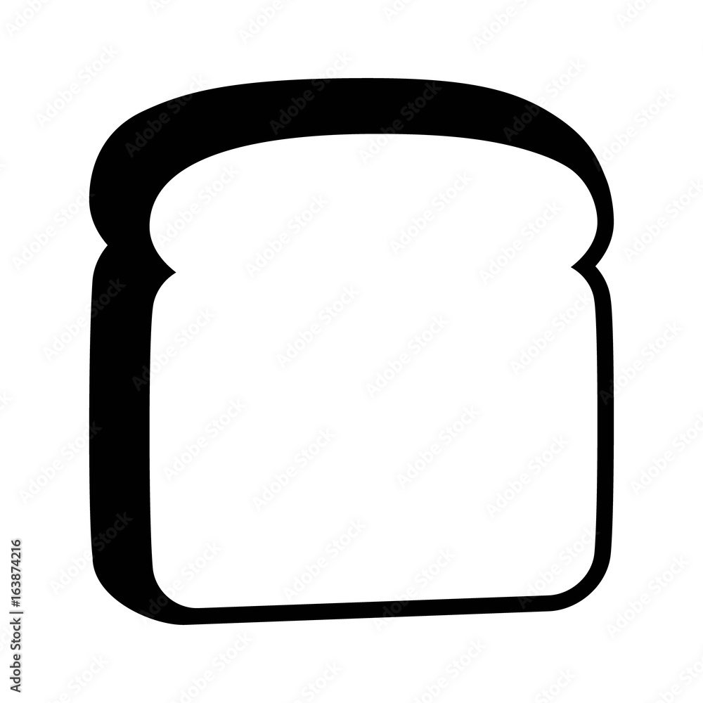 A slice of sliced white bread flat vector icon for food apps and websites A slice of sliced white bread flat vector icon for food apps and websites