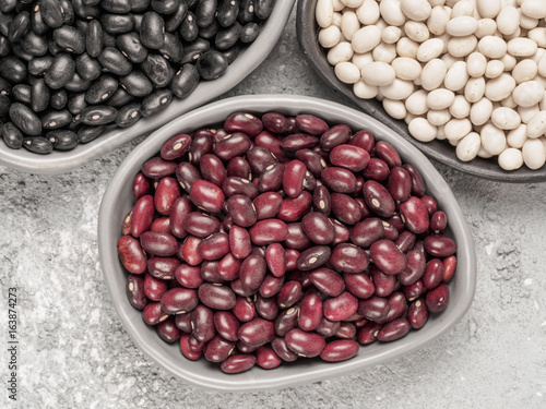 Mixed of black, red and white beans