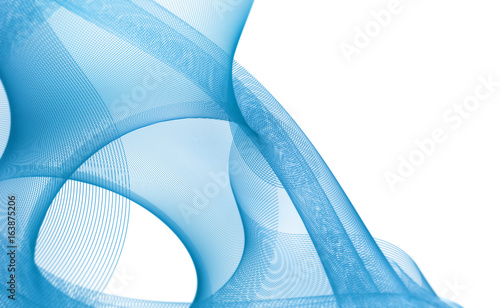 Decorative abstract colored lines blue