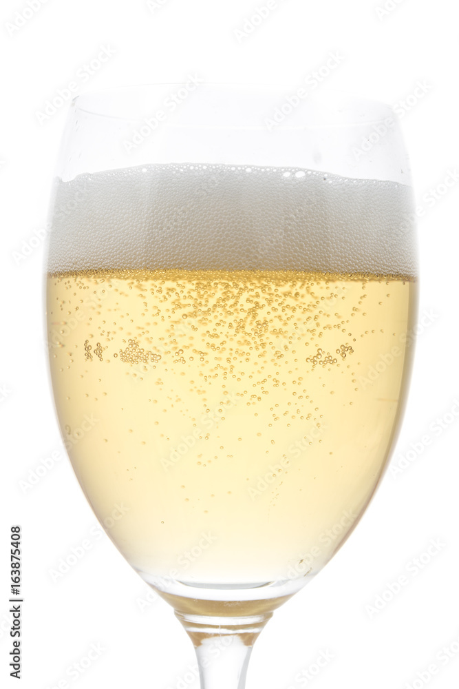 beer in a glass on white background beer in a glass on white background