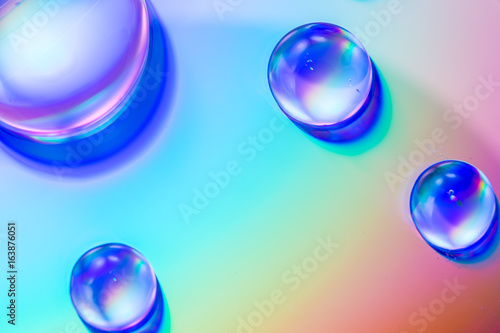 water drops on colorful background