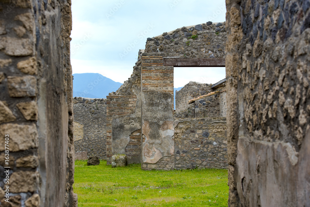 Ruins of the ancient Italian town Pompeii
