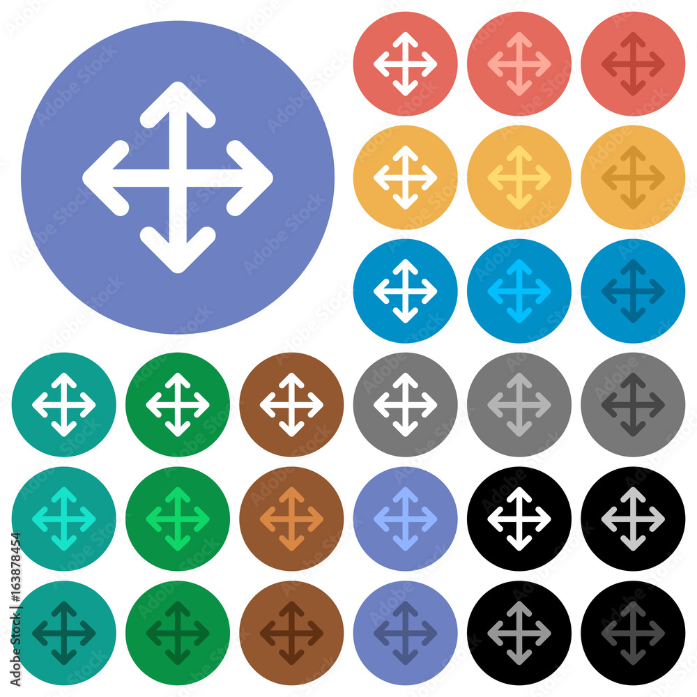 Move arrows round flat multi colored icons Move arrows round flat multi colored icons