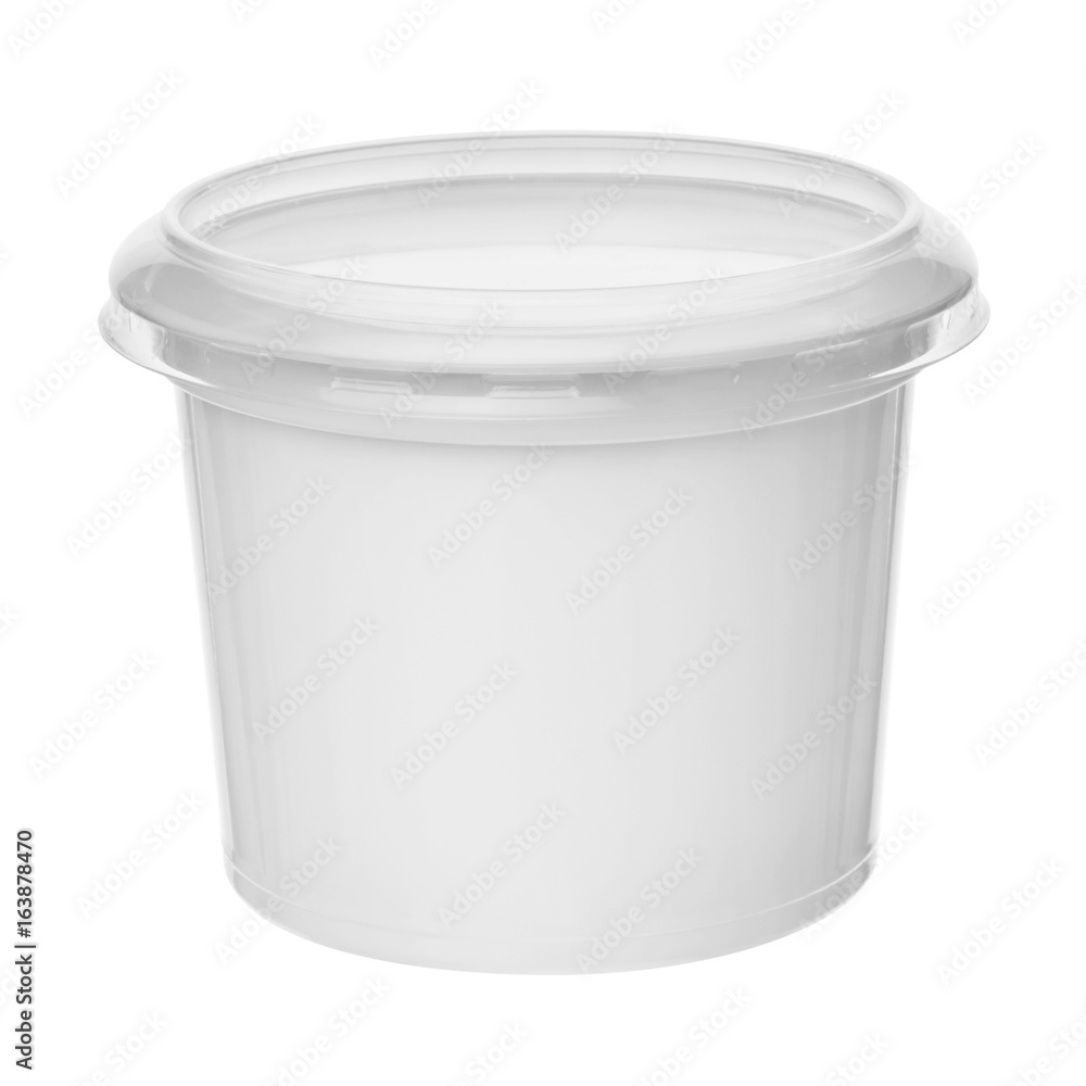 plastic container isolated on white background plastic container isolated on white background