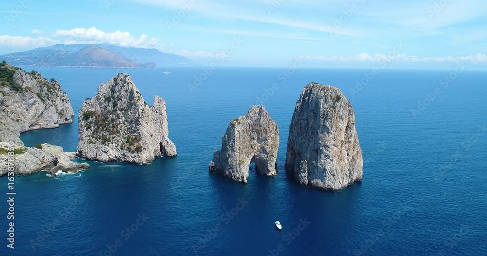 aerial view of Capri Island aerial view of Capri Island