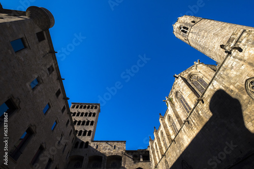 Placa del Rei and Palau Reial Major in Barcelona