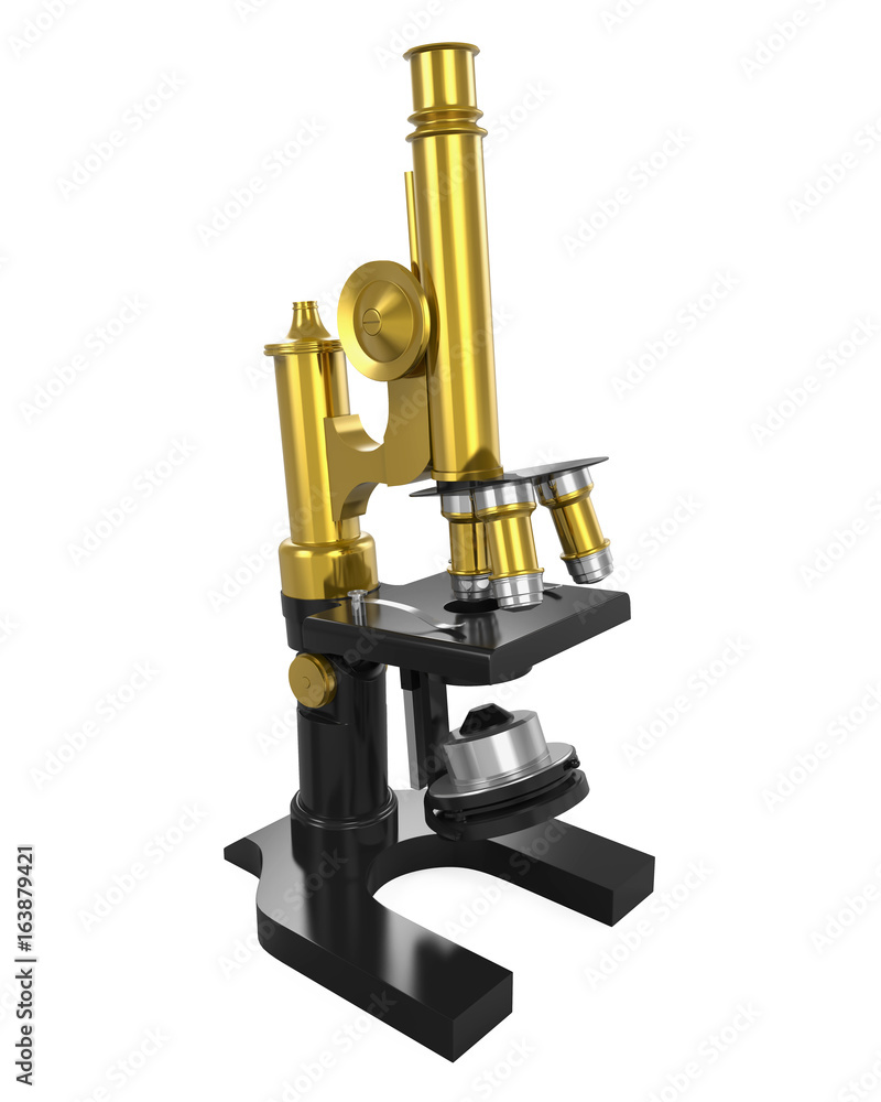 Antique Microscope Isolated Antique Microscope Isolated