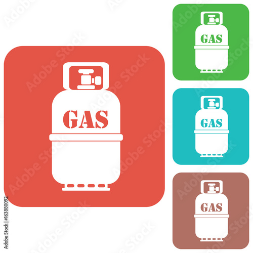 Camping gas bottle icon