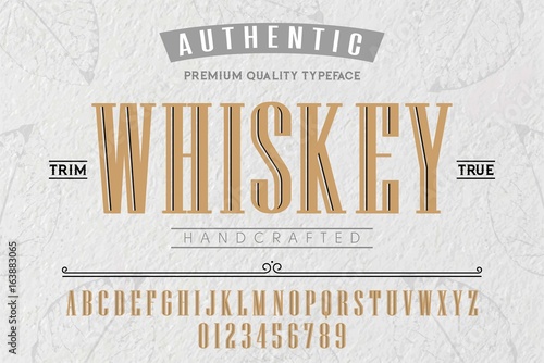 Font.Alphabet.Script.Typeface.Label.Whiskey typeface.For labels and different type designs