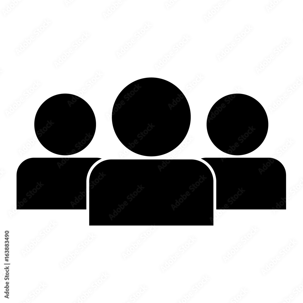 Simple People Icon, Teamwork, Leadership Simple People Icon, Teamwork, Leadership