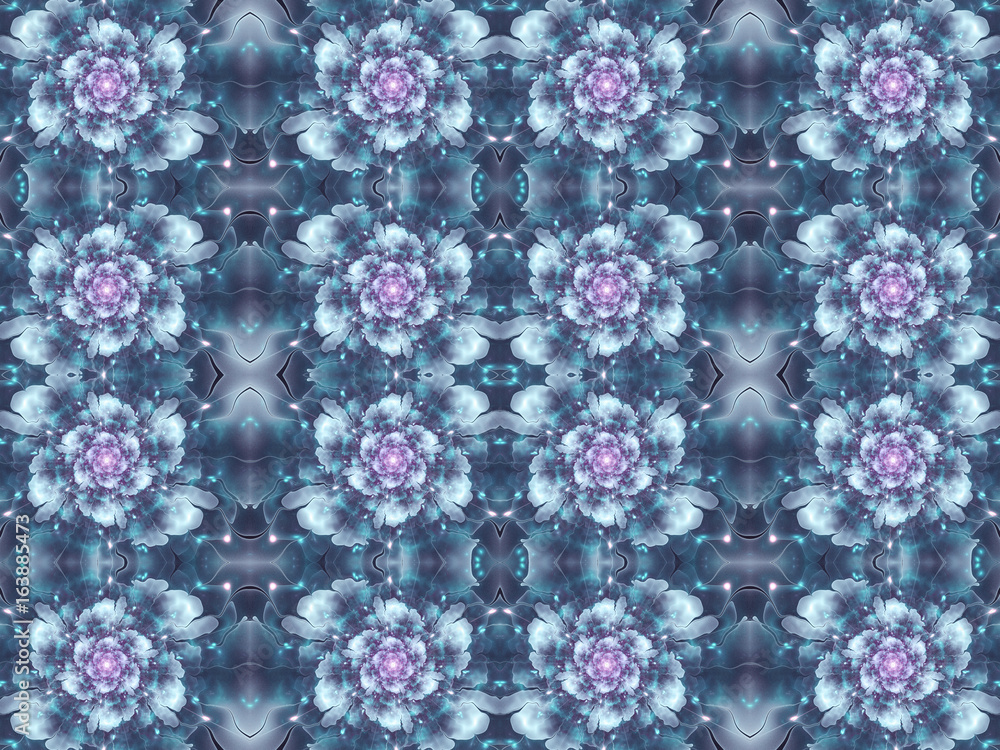 Seamless fractal floral pattern, digital artwork for creative gr Seamless fractal floral pattern, digital artwork for creative gr