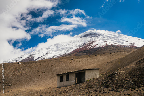 Isolated house near the summit of Cotopaxi Volcano, Quito, Ecuador