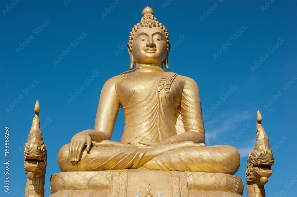 A 12 meters high Big Buddha Image, made of brass in Phuket,Thailand A 12 meters high Big Buddha Image, made of brass in Phuket,Thailand