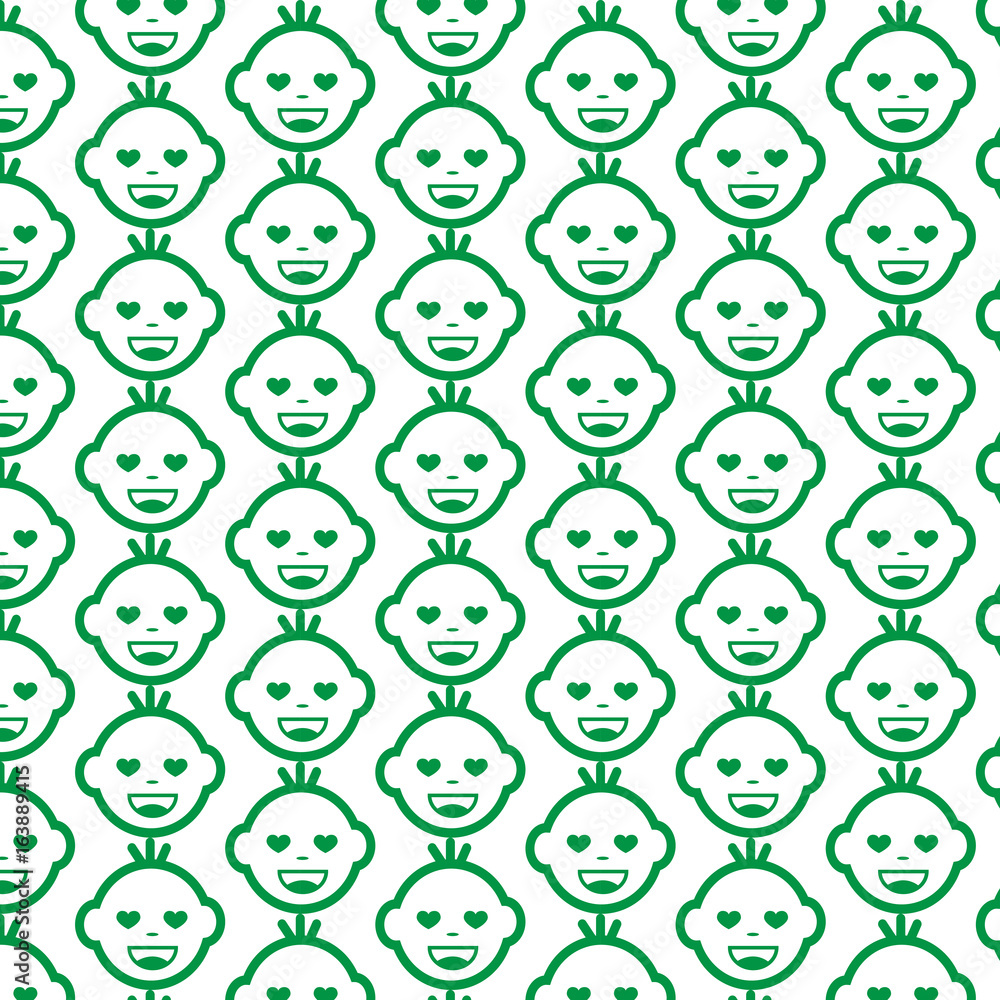 Pattern background Baby Face Emotion Icon Pattern background Baby Face Emotion Icon