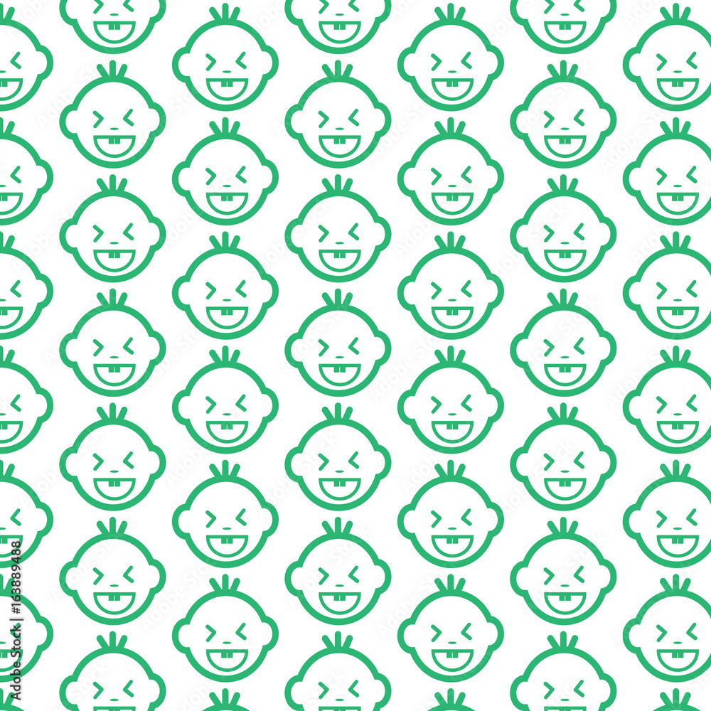 Pattern background Baby Face Emotion Icon