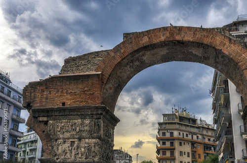 Ancient arch in Thessaloniki, Greece photo