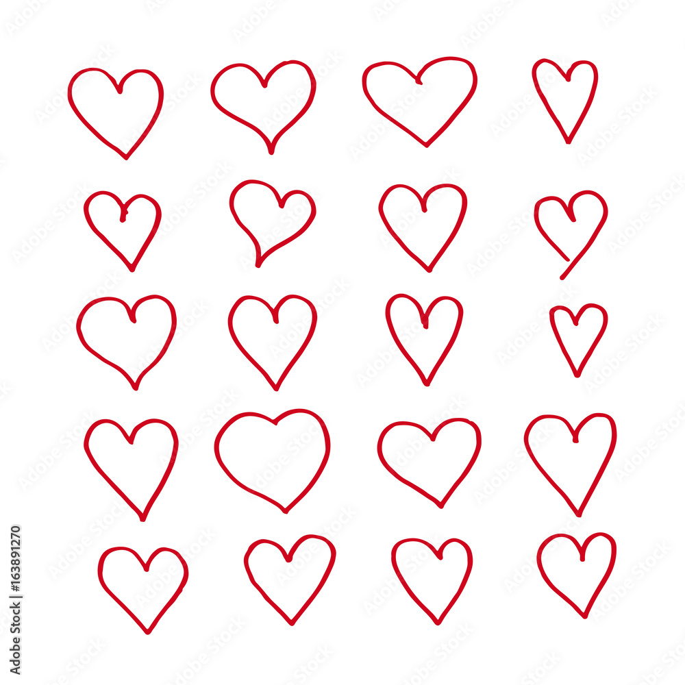 heart hand draw icon heart hand draw icon