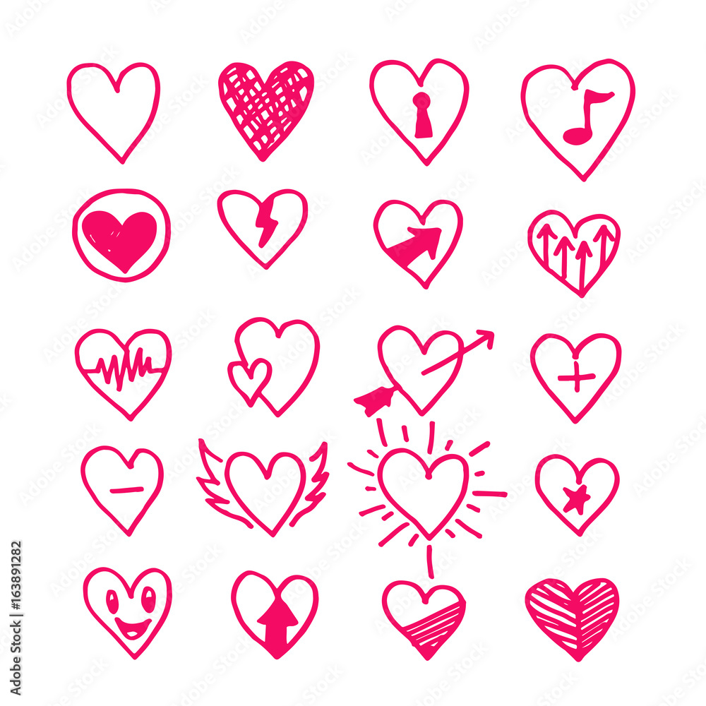 heart hand draw icon