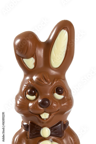 chocolate bunny isolated on white