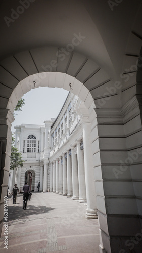 Columns of Connaught Place in New Delhi photo