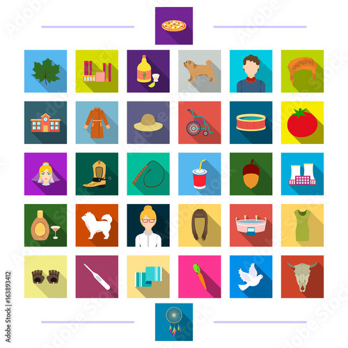 tourism, business, production and other web icon in flat style.knitwear, medicine, wedding icons in set collection.