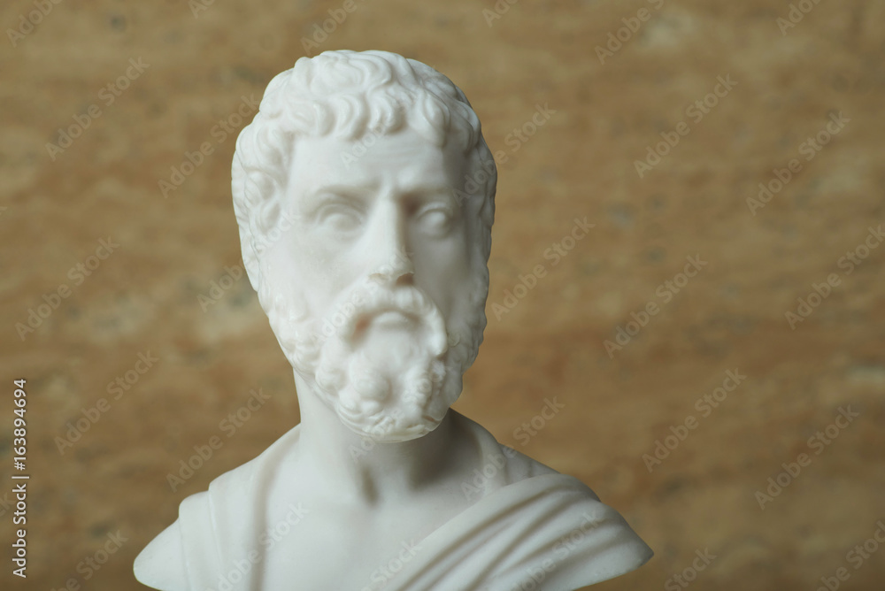 Obraz premium Statue of Sophocles,ancient greek poet.
