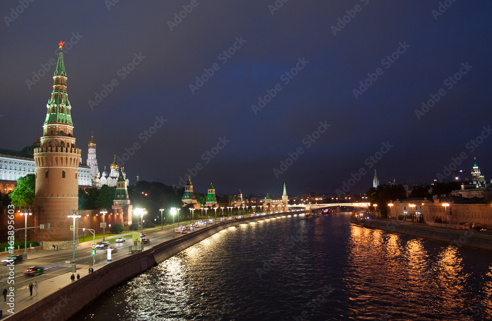 Moscow Kremlin at summer night Moscow Kremlin at summer night