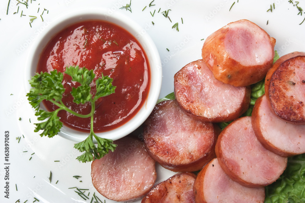 chopped sausages chopped sausages