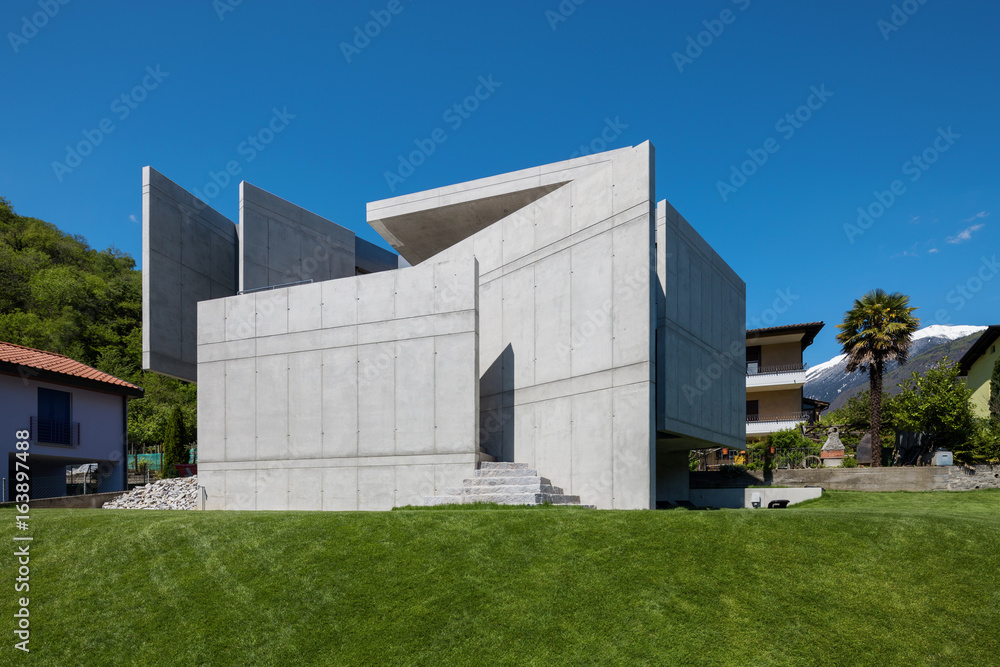 Modern architecture surrounded by green Modern architecture surrounded by green