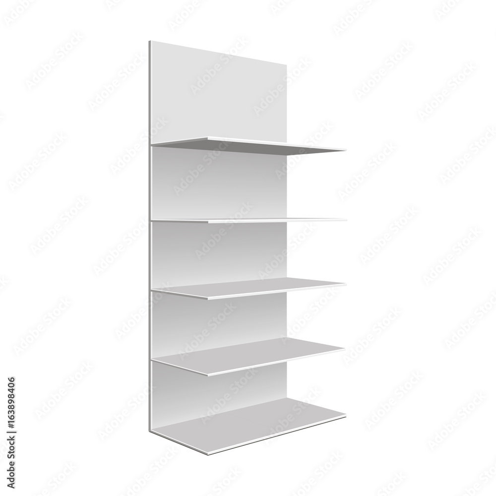 Empty showcase. Illustration isolated on white background. Empty showcase. Illustration isolated on white background.