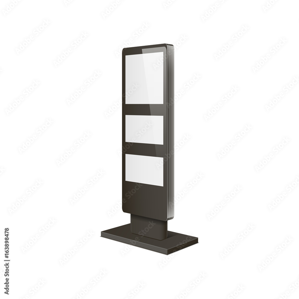 Empty retail stand. Illustration isolated on white background Empty retail stand. Illustration isolated on white background