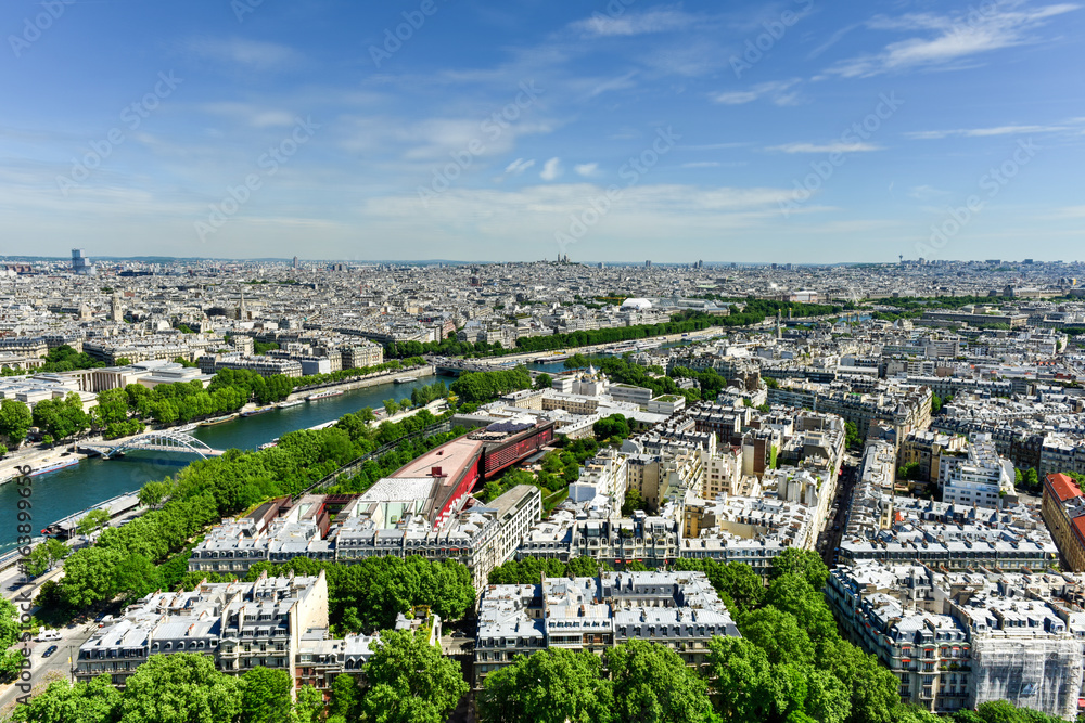 Aerial View of Paris, France