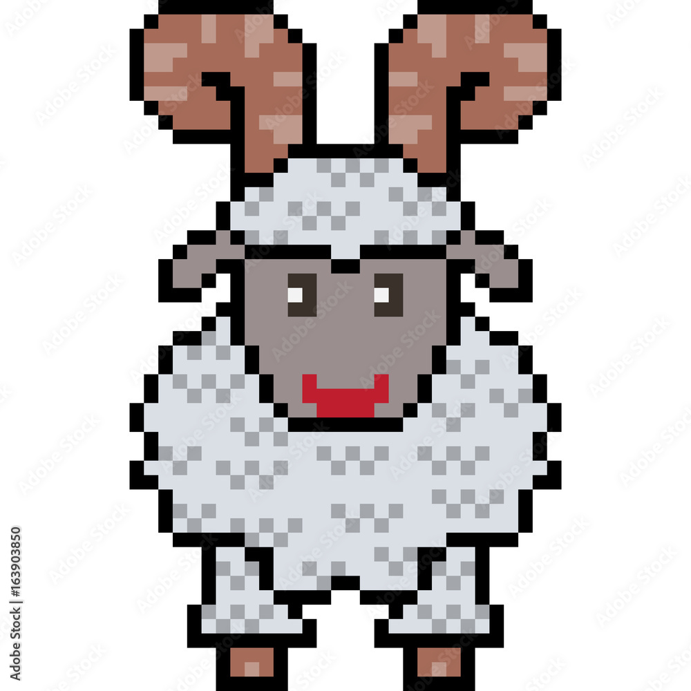 Fototapeta premium vector pixel art sheep