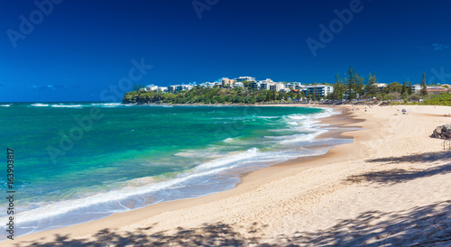 CALOUNDRA  AUS - DEC 06 2015  Hot sunny day at Dicky Beach Calundra  Queensland  Australia