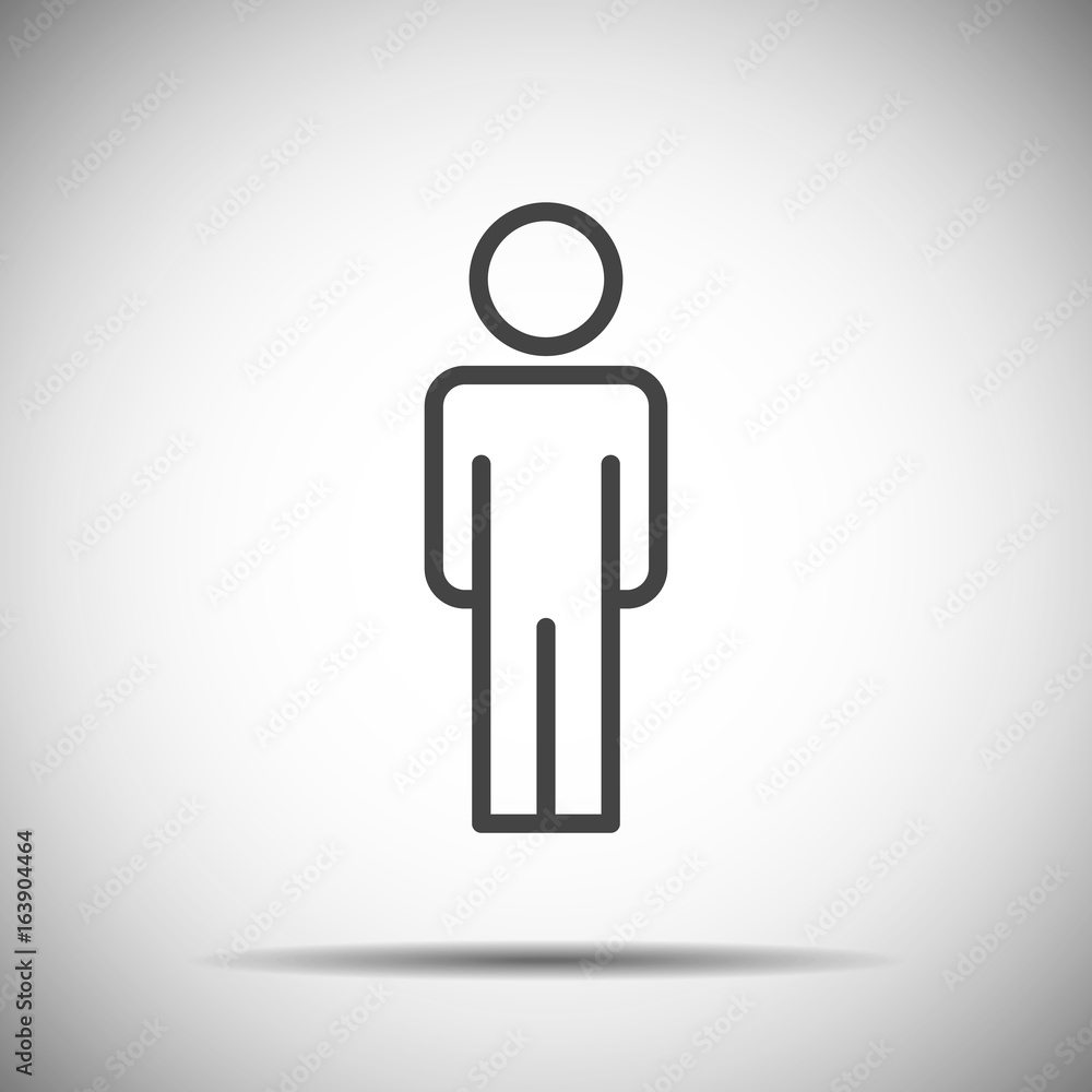 People Icon Line , Symbol People Stand Silhouette Vector llustration People Icon Line , Symbol People Stand Silhouette Vector llustration