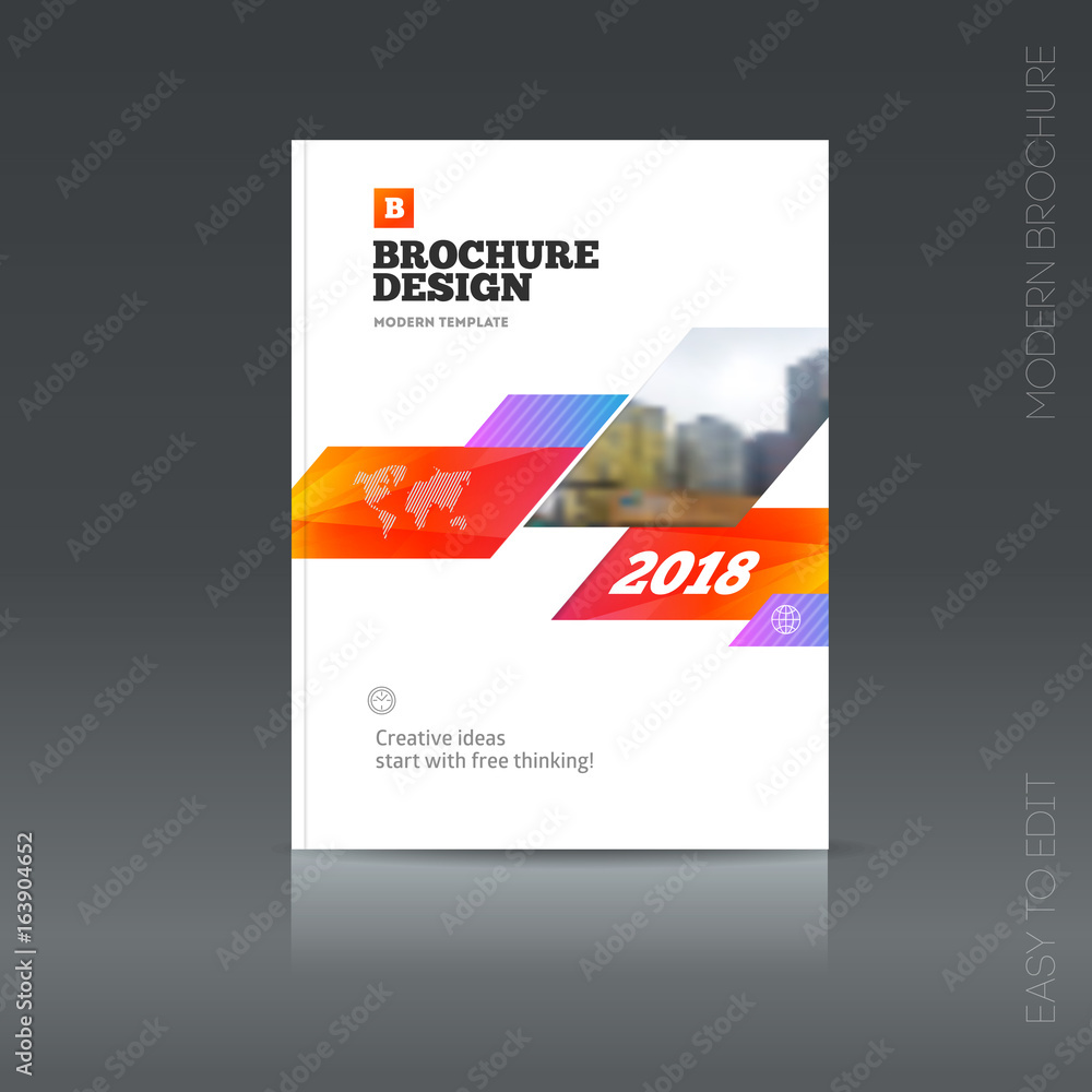 Fototapeta premium Simple style brochure. Flyer promotion. 