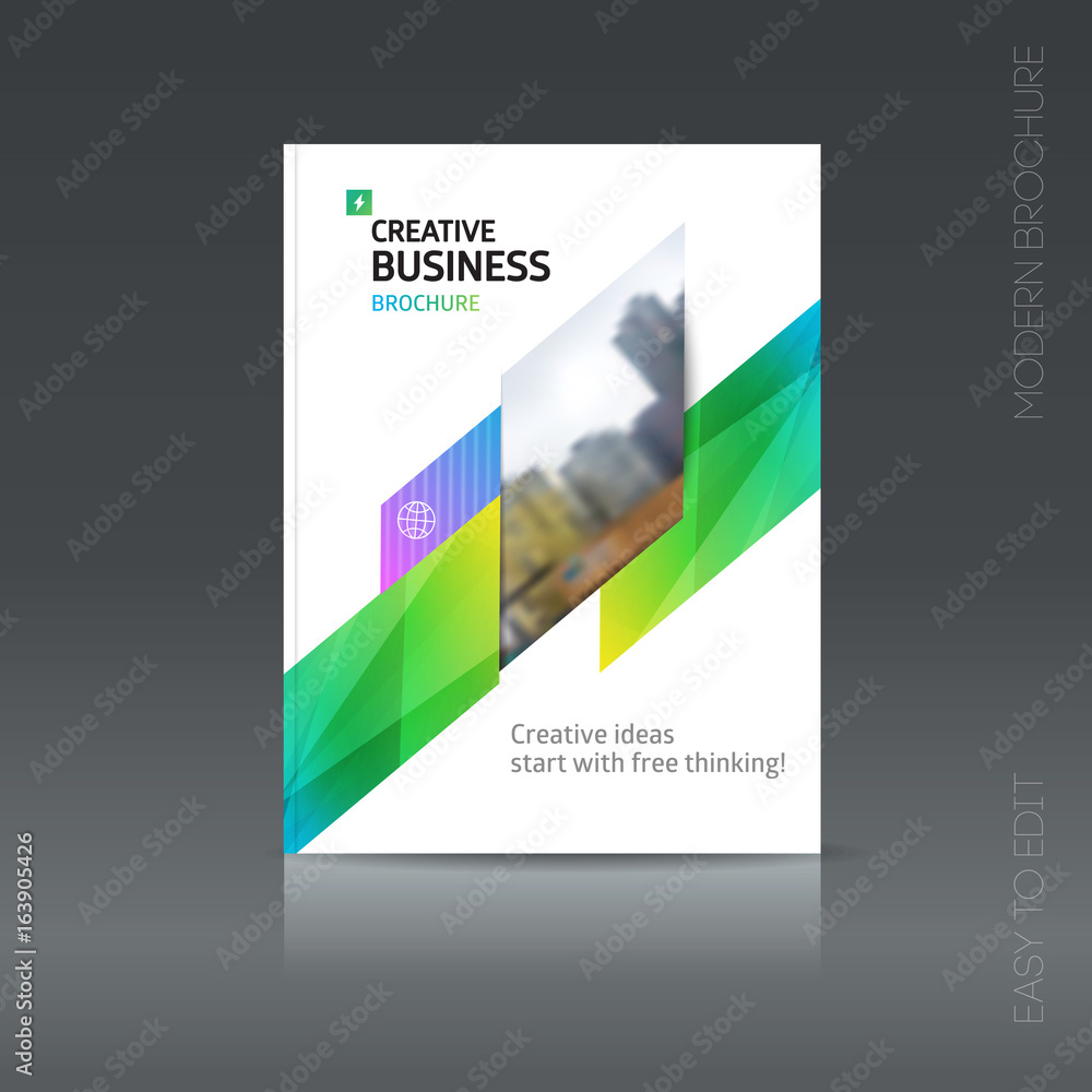 Fototapeta premium Simple style brochure. Flyer promotion. 