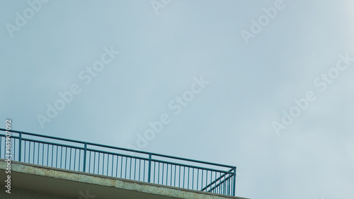 Handrail on the top of the building