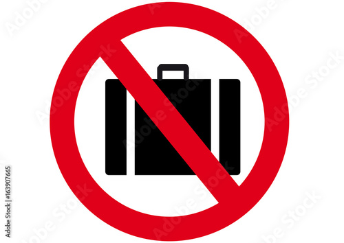 Schild Koffer verboten