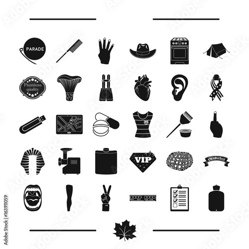computer, equipment and other web icon in black style. medicine, holiday, travel icons in set collection.